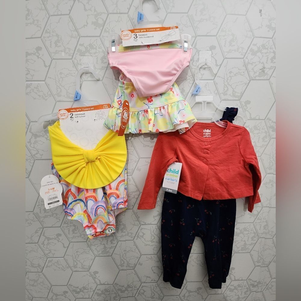 Nwt Baby Girls Summer Clothes Bundle,  Size 3-6 months